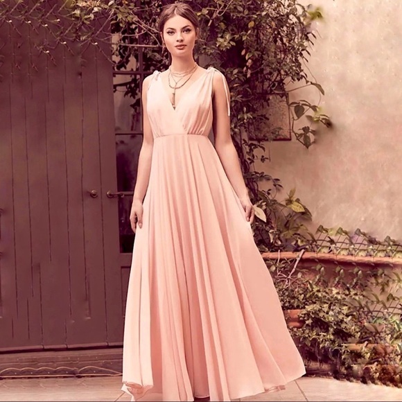 Lulus Dresses & Skirts - NWT Lulus Dance the Night Away Lovely Blush Pink Backless Maxi Dress Gown Large
